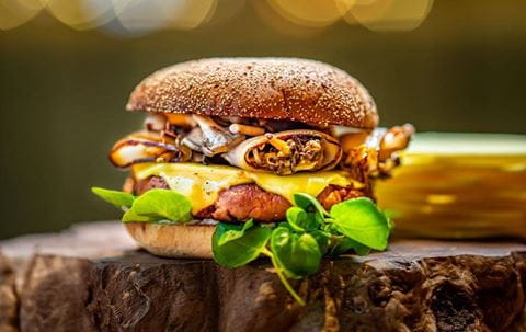 recipe image Plant burger met champignons